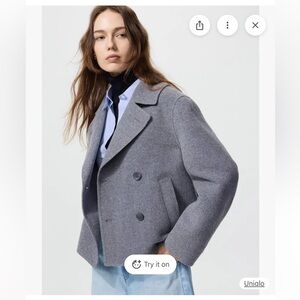 Uniqlo JW Anderson wool pea coat size small